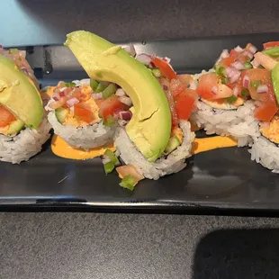 Santa Fe Roll (9pc)... kind of like if chipotle did sushi