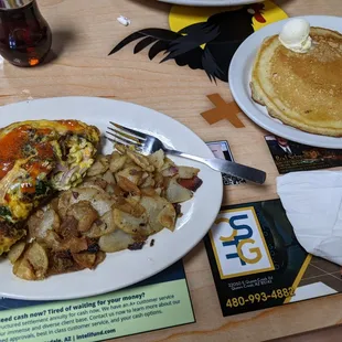 Veggies omelette smaller than expected but very good