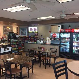 the interior of the restaurant