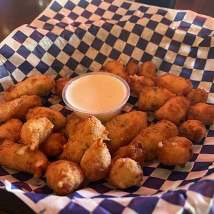 Garlic cheese curds that recommended to me by the bartender