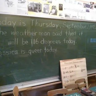 This message was saved from the last day the building was used as a classroom.
