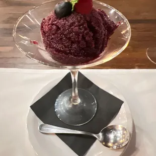 Malbec berry sorbet.....if you're looking for something a little lighter in calories!
