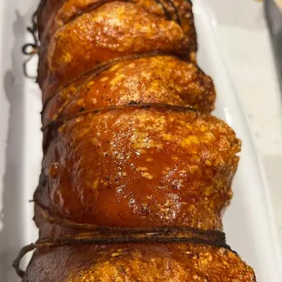 pork wrapped in sauce