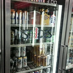 a refrigerator full of beer