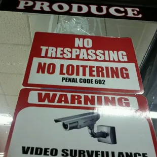 a video surveillance sign