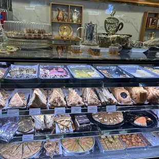 Beautiful pastries display