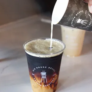 Nitro cold brew with milk