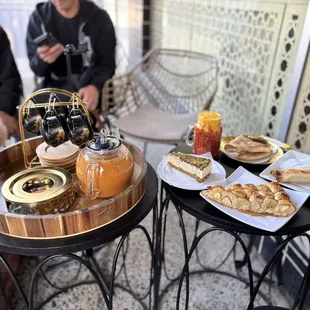 Outdoor patio seating is dog friendly