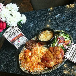 I asked for Yemeni Platter Omg so excited Delicious Thanks Katie Rose