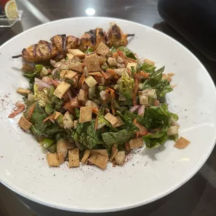 Fatoush Salad add chicken kabob