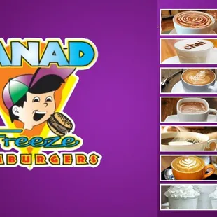 the menu for a coffee shop