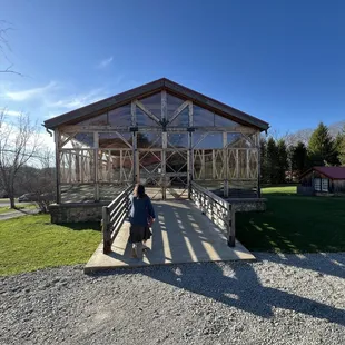 outside