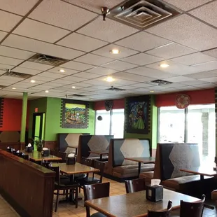 the interior of a mexican restaurant