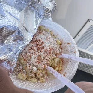 Elote in a bowl