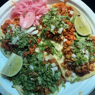 a plate of mexican food