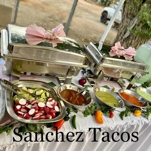 a variety of food on a table