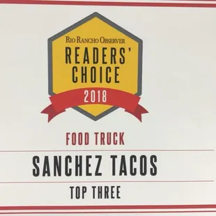 Thank you to the best city in New Mexico for voting in this years Readers' Choice!