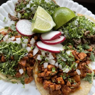 Two carne asada and two al pastor