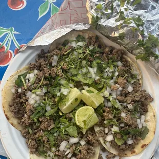 Carne asada tacos