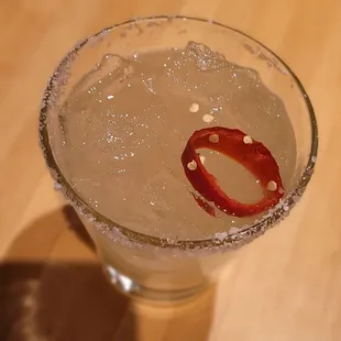 a close up of a drink in a glass