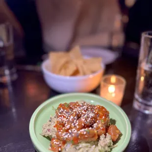 a plate of food on a table