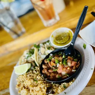 Bistec Tacos Lunch Plate