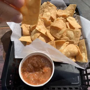 The best fresh chips and saksa