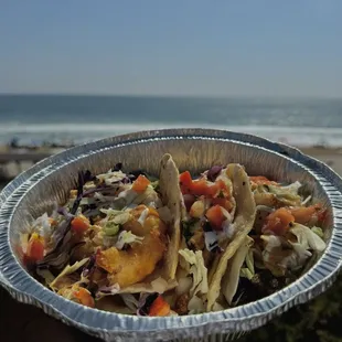 Surf &amp; Turf taco , Skimp Carnal , skrimps taco