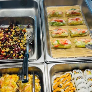  variety of sushi dishes