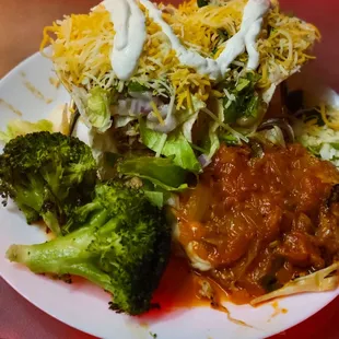 Chaos Kitchen (@dufschaoskitchen) Pop Up: Chicken Parmesean, Tacos, and Steamed Broccoli