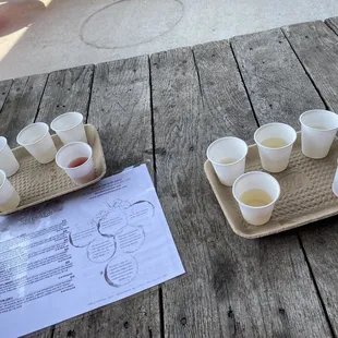 Wine tastings. Held outside for now due to covid.