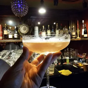 Pink punch bowl with little purple