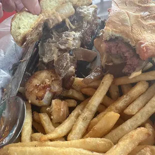 Burger; cooked perfectly to order.