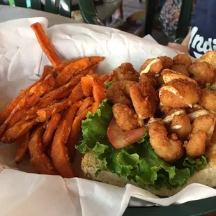 Shrimp Po Boy Sandwich