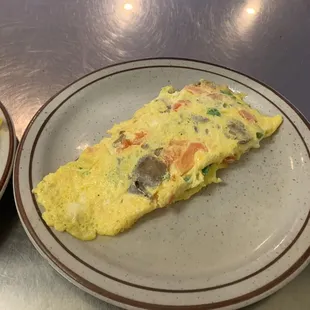 two plates of omelets