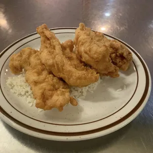 fried chicken and rice