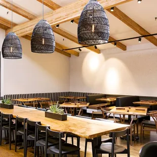 interior, sushi and sashimi