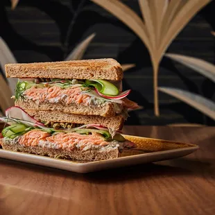 House-Smoked Steelhead Trout Sandwich