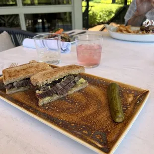 House cured pastrami on grilled bread