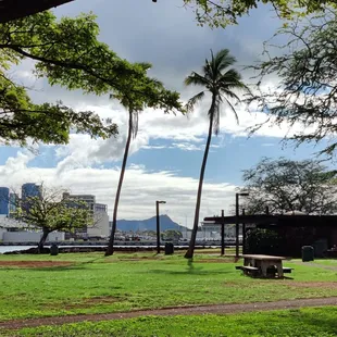 View of Diamond Head from the first parking lot