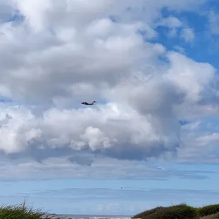 You can also see airplanes passing overhead