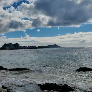 View of Diamond Head from the last parking lot