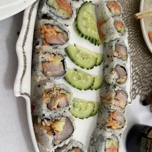 Spicy Tuna and Spicy Yellowtail rolls