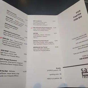 the menu