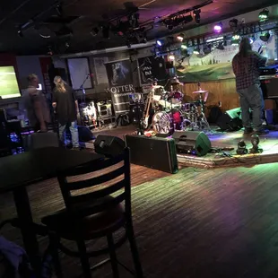 band playing on stage