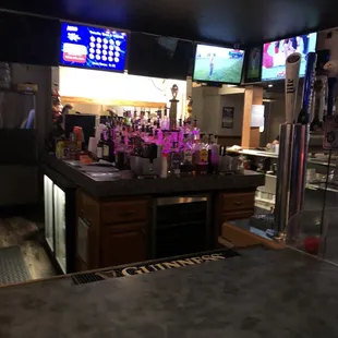 the bar area