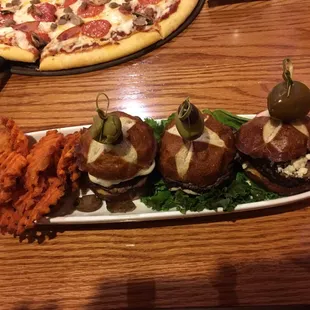 Sliders with Sweet Potato Fries