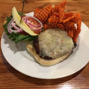 Certified Angus Cheeseburger with Sweet Potato French Fries