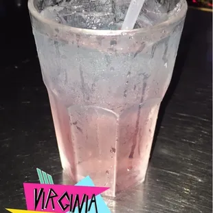 Delicious red white and blue drink