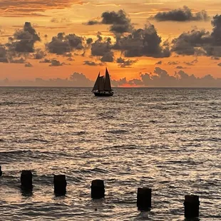 Sunset from our Sandbar table.
